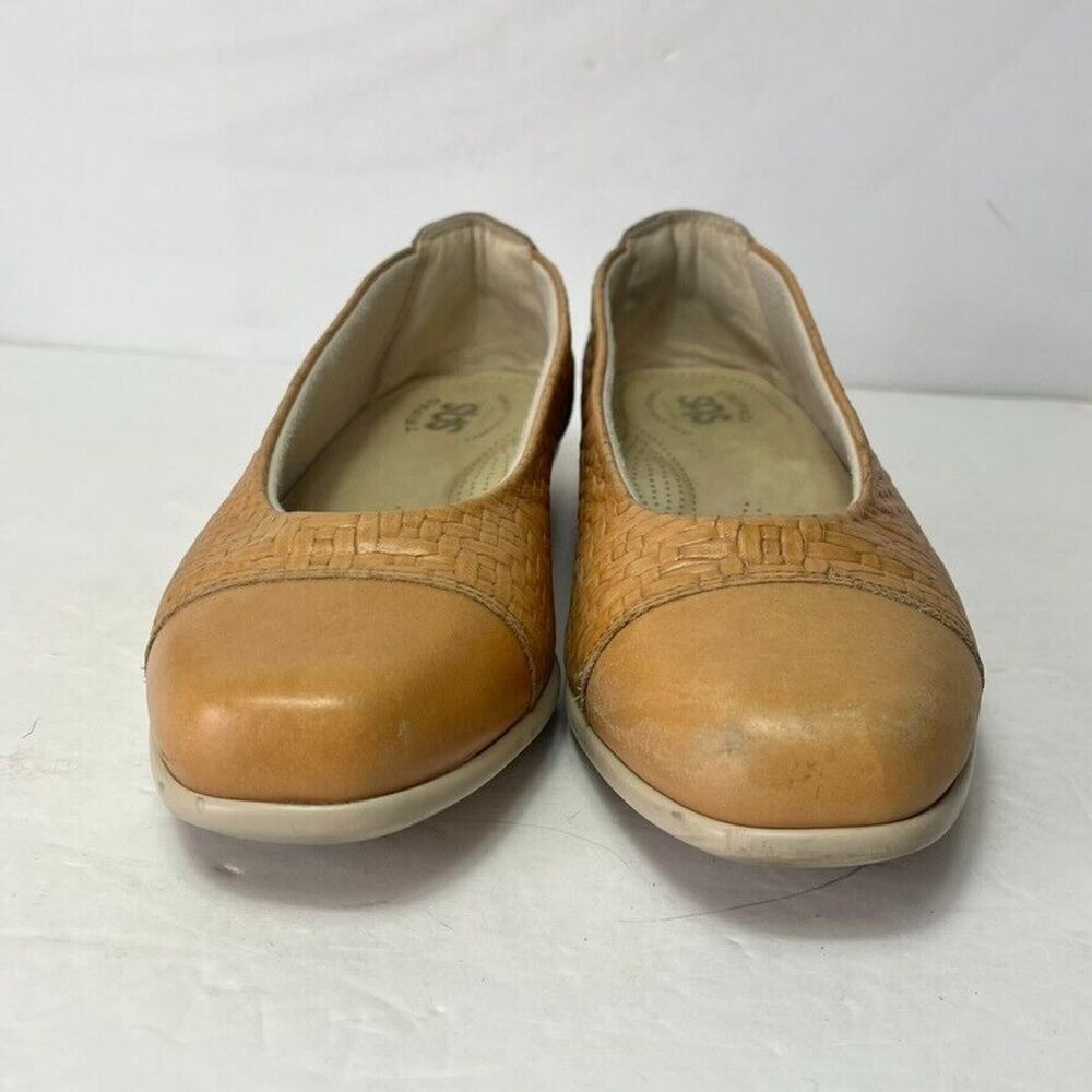 SAS Maui Ballet Flats Shoes Womens 9.5 Loafers Wheat Tan Woven Leather Slip-On - Picture 8 of 13